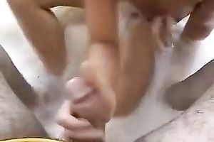 Appetizing brunette hair temptress deepthroats her lover's wang like a pro