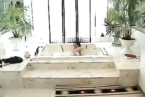 Appetizing brunette hair temptress deepthroats her lover's wang like a pro