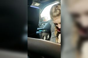 Sexy slut wife public daytime car blowjob