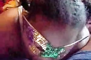 Masked obese unattractive dark nympho sucks my buddy's rigid large cock