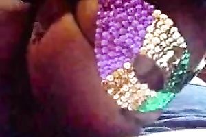 Masked obese unattractive dark nympho sucks my buddy's rigid large cock