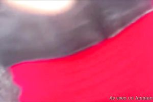 Just a nasty white non-professional floozy masturbates and sucks pecker