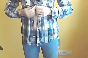 Chestnut haired new legal age teenager was willing to disrobe just a bit for my ally