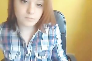 Chestnut haired new legal age teenager was willing to disrobe just a bit for my ally