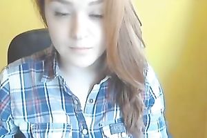 Chestnut haired new legal age teenager was willing to disrobe just a bit for my ally