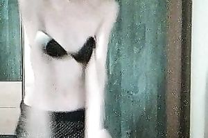 Slender unattractive pale web camera nympho bare her diminutive awful milk cans