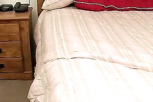 Incredible white brunette hair legal age teenager rides on a pecker with her bald slit