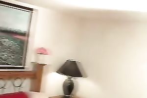 Incredible white brunette hair legal age teenager rides on a pecker with her bald slit