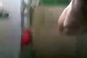 Chubby unsightly and kinky Desi brunette hair takes a shower on livecam