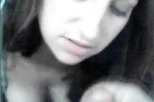 Messy facial after astounding oral sex for my dark brown secretary