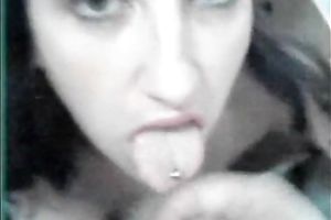 Messy facial after astounding oral sex for my dark brown secretary