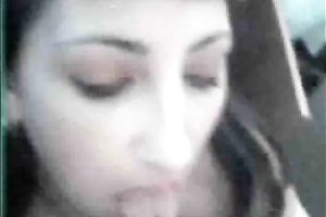 Messy facial after astounding oral sex for my dark brown secretary