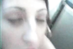 Messy facial after astounding oral sex for my dark brown secretary