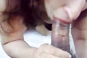 Kinky brunette mom enjoys engulfing my hard BBC in POV movie scene