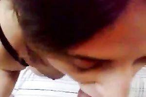 Kinky brunette mom enjoys engulfing my hard BBC in POV movie scene