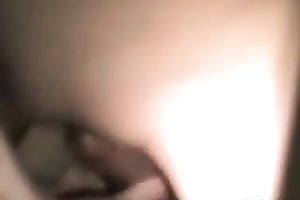 Cute and gorgeous dilettante German floozy blowing weenie and fucking