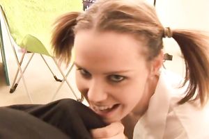 Cute white girlfriend plays a concupiscent college wench on cam