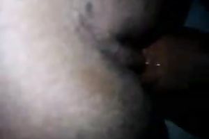 Kinky non-professional black skinned Hindu nympho gets her moist slit drilled