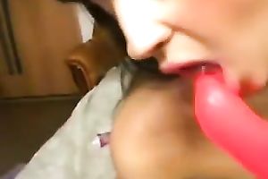 Stunning bae pushing soaked wet crack with damn biggest sex toy
