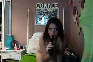 I receive naughty and play with my hair brush in my soaked snatch