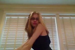 Leggy hot blonde haired nympho positions in her indeed sexy underware