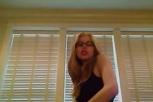 Leggy hot blonde haired nympho positions in her indeed sexy underware