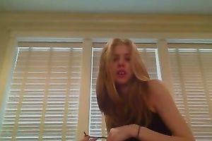 Leggy hot blonde haired nympho positions in her indeed sexy underware