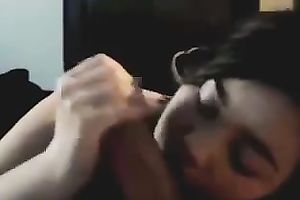 Charming hottie gives astounding blowjob in advance of taking a ride in a cowgirl position