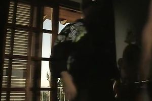 Exquisite suntanned classic babes sucking and fucking by the pool