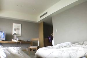 Sensual pale skin Japanese girlfriend in black underware