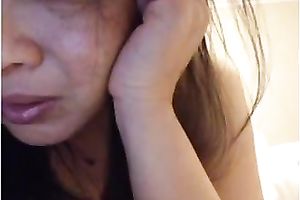 Kinky playful non-professional Philipina brunette hair nympho undressed me her boobies