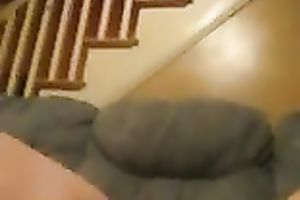 Stunning breasty and all stripped wifey of mine bonks herself with sex-toy