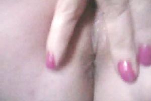 A plastic vibrator for the aged bald muff on closeup movie