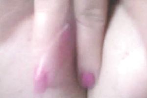 A plastic vibrator for the aged bald muff on closeup movie