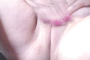 A plastic vibrator for the aged bald muff on closeup movie