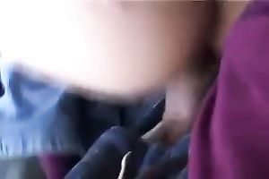 Charming brunette hair girl I gave a ride thanks me with oral-job