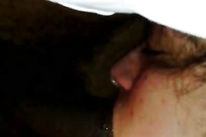 Blowjob from overweight milf wifey filmed on home movie