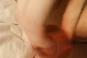 Filming myself when I am pushing my constricted cum-hole with a sex-toy
