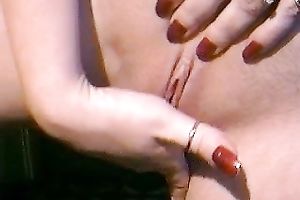 Busty Russian chubby non-professional bimbo disrobes and masturbates