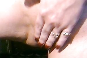 Busty Russian chubby non-professional bimbo disrobes and masturbates