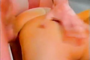 Two big weenies permeating her tight and wet cum-hole