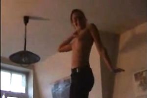 Hot and lean lengthy legged stripper at the intimate party