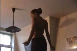 Hot and lean lengthy legged stripper at the intimate party