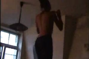 Hot and lean lengthy legged stripper at the intimate party