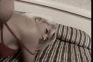 eighteen years old hottie gets face screwed in advance of riding hard pecker on top