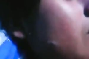 Shooting large ball batter all over my sexy Indian girlfriend's boobies