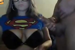 Sexy GF in supergirl suit engulfing my weenie deepthroat
