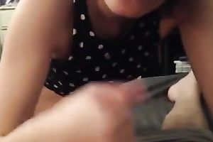 Attractive slutty wife pumping hard schlong balls unfathomable in POV movie scene