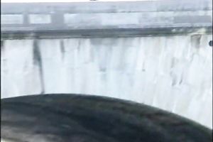 My perverted dark brown doxy flashes her love tunnel over the riverside