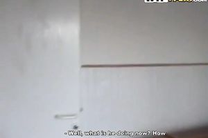 Blonde chick gives head to her boyfriend on POV movie scene